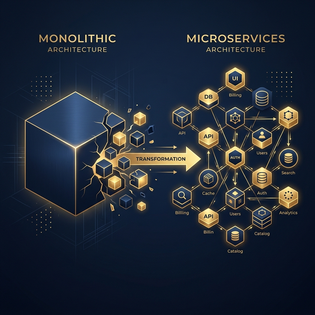 Monolith vs Microservices architecture design